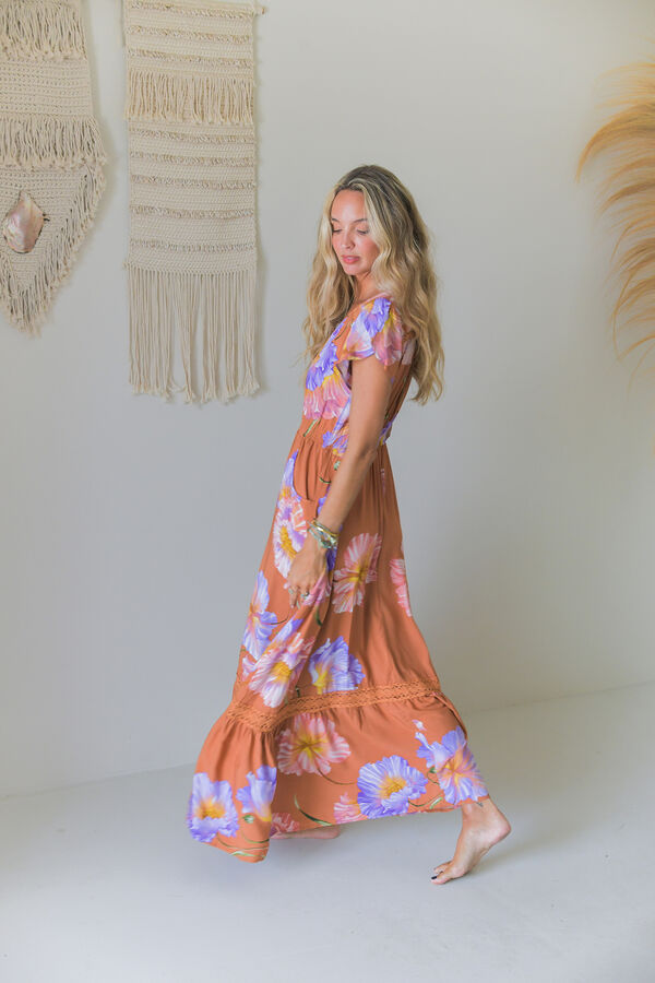 Jaase Vestido largo Carmen Naranja