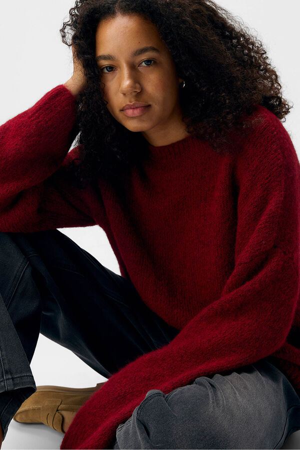 Object Jersey lana cuello redondo Rojo