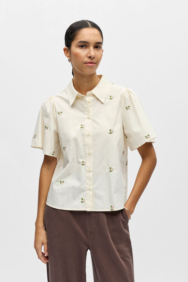 Object Camisa manga corta bordados Blanco