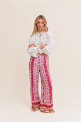 Jaase Pantalones pierna ancha Rosa