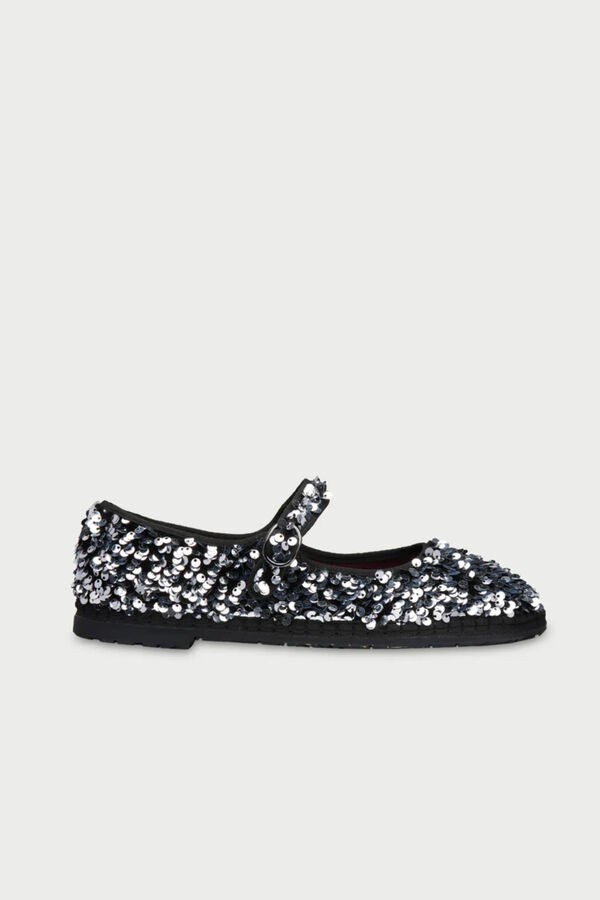 Flabelus Mary jane de lentejuelas Gris
