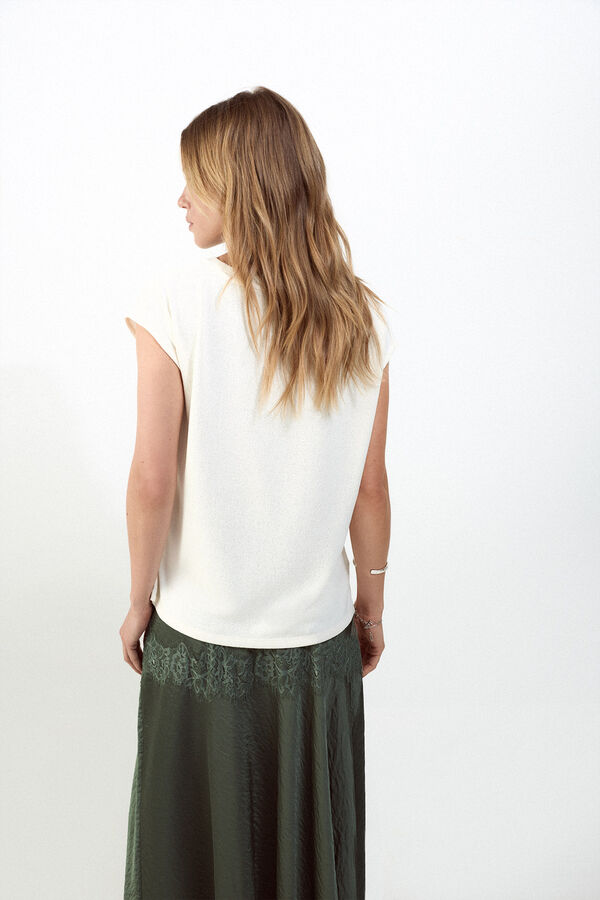 Slowlove Top estructura nudo Marfil
