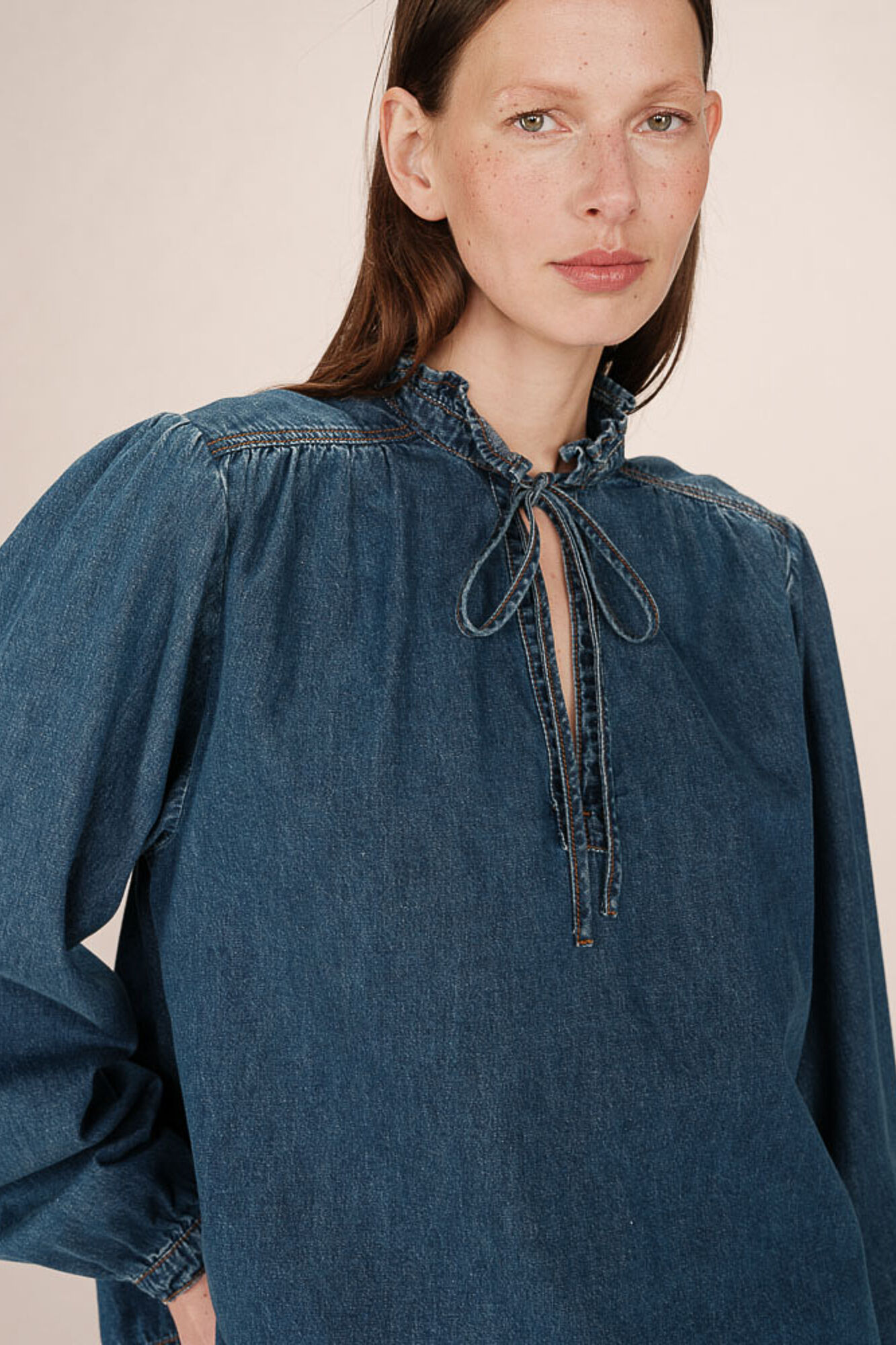 Grace & Mila Blusa vaquera de manga larga