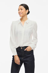 Vila Camisa manga larga con bordado ingl&eacute;s Blanco