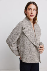 Vila Chaqueta corta solapa amplia Gris