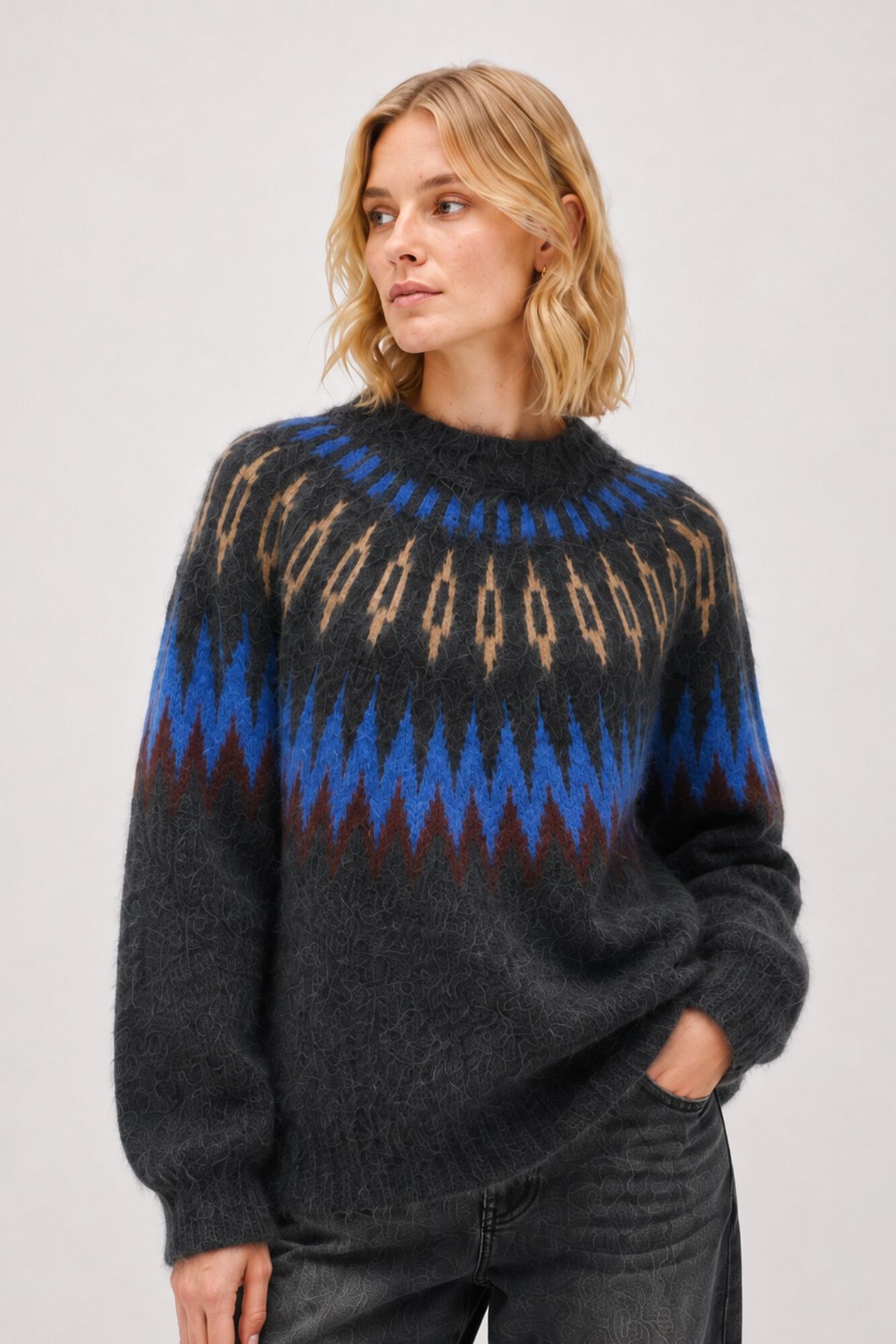 Object Jersey lana y alpaca estampado