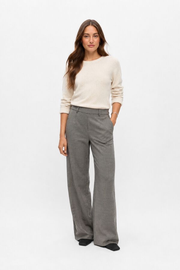 Object Pantal&oacute;n de vestir con rayas Beige