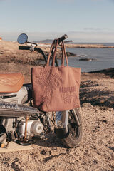 Slowlove EMBROIDERY WASHED SHOPPER Vino