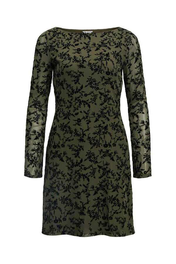 Object Vestido tejido flocado Gris oscuro