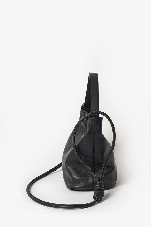 Zubi Bolso cubo M piel Negro