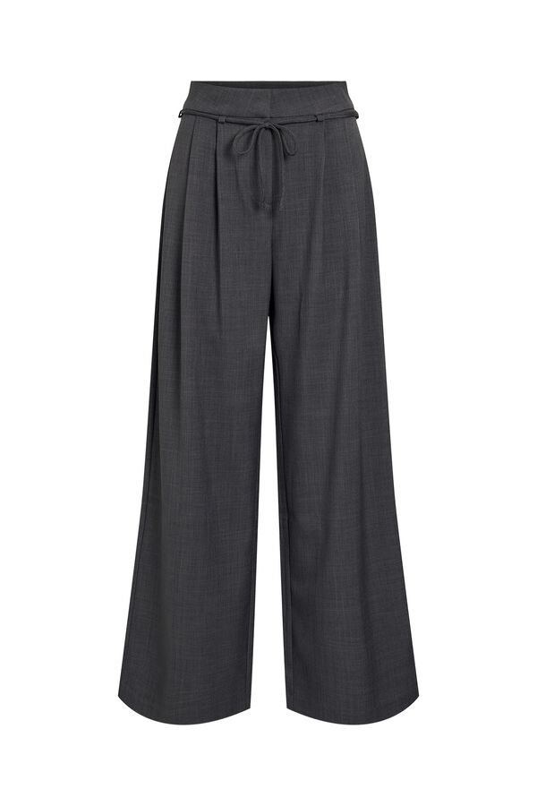 Vila Pantal&oacute;n palazzo con cintur&oacute;n lazada Gris