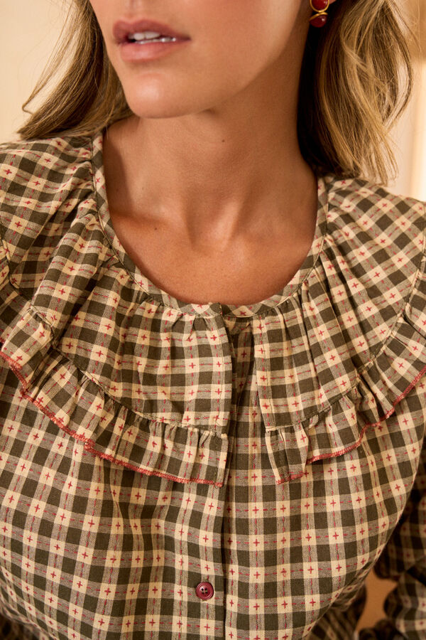 Pol&iacute;n Et Moi Camisa cuadros Johana Kaki