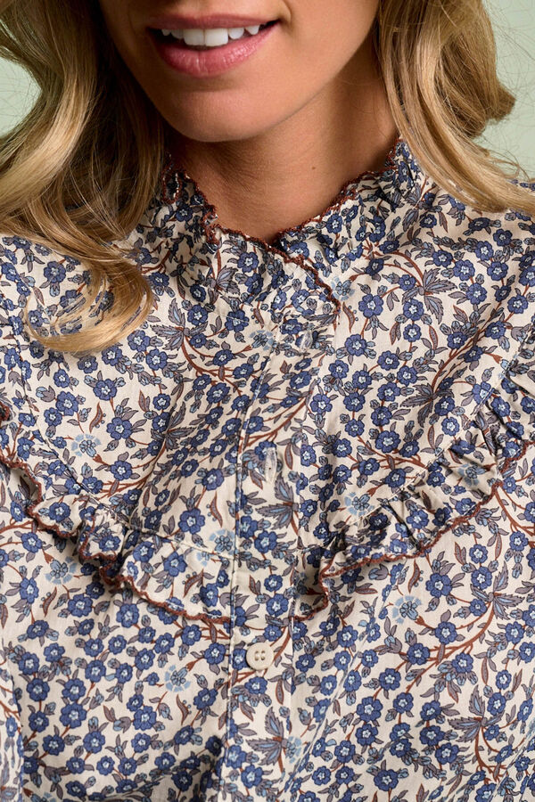 Pol&iacute;n Et Moi Camisa bordado Antibes Azul