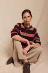 Slowlove Jersey rayas Granate