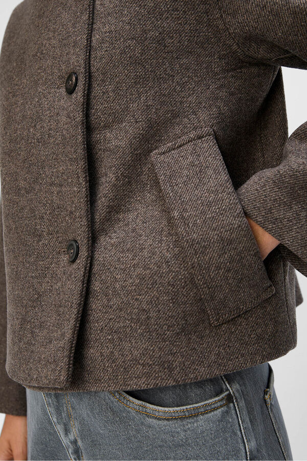 Object Chaqueta fieltro cruzada Gris