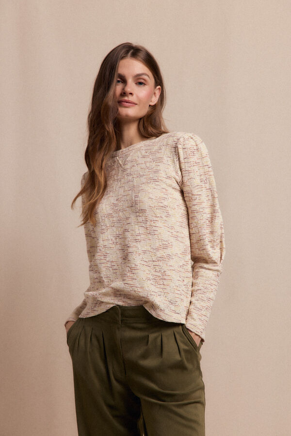 Slowlove Top estructura frunce Beige
