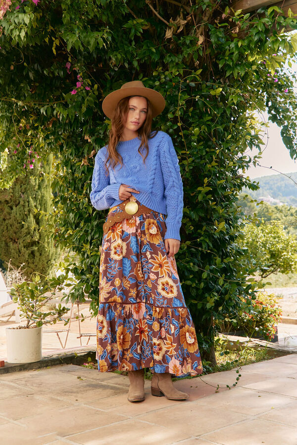 Jaase Falda daphne estampado tierra Multicolor