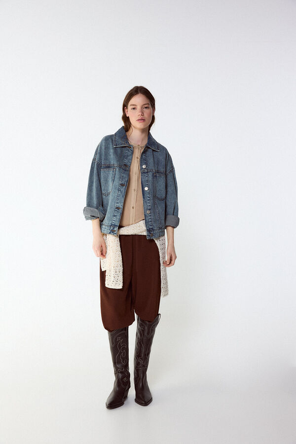 Slowlove Blusa dobby fluido Arena