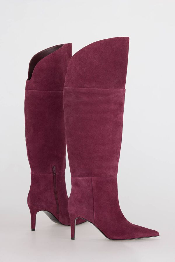 Slowlove Bota alta serraje Granate