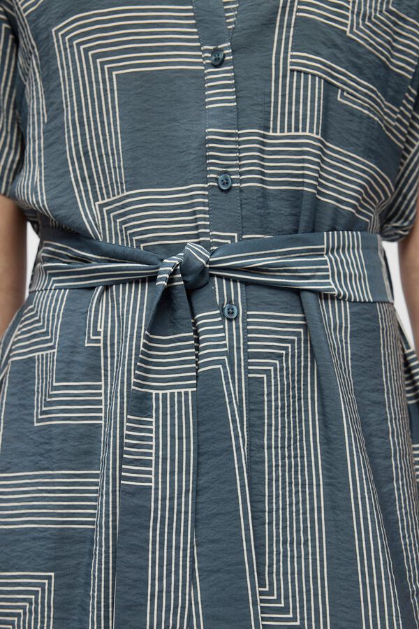 Object Vestido corto estampado Azul marino