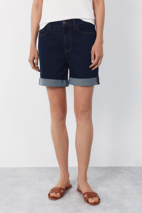 Cortefiel Shorts Vaqueros Azul
