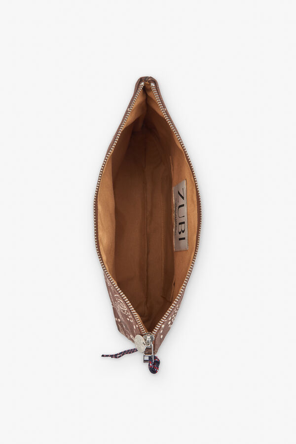 Zubi Bolso de mano Pouch Marr&oacute;n oscuro