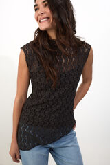 Slowlove Top lencero asim&eacute;trico Gris oscuro