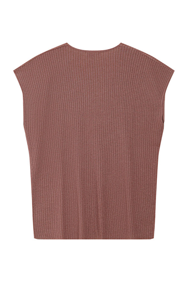 Grace & Mila Top de punto con l&uacute;rex Marr&oacute;n