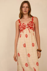 Meisie Vestido largo estampado Estampado blanco