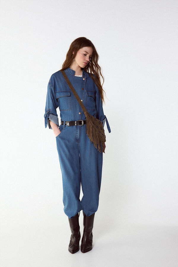 Slowlove Mono vaquero cargo Azul oscuro