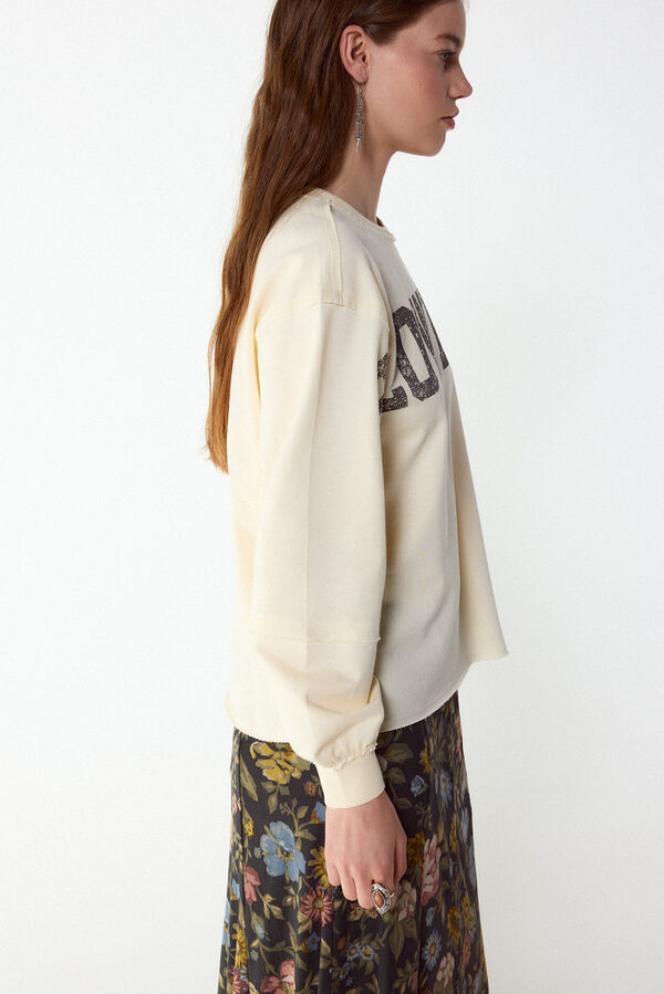 Slowlove Sudadera logo Estampado blanco