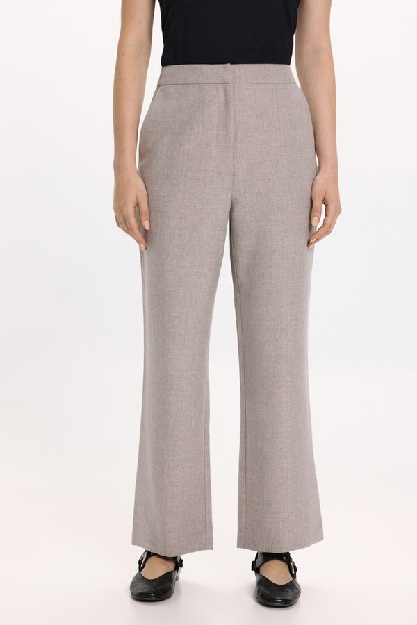 Vila Pantalón de vestir con viscosa Gris