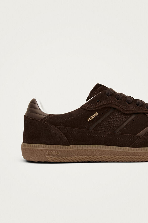 Alohas Zapatillas de cuero Tb.490 Rife Marr&oacute;n