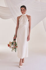 Pol&iacute;n Et Moi Vestido novia Liso Blanco
