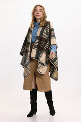Vila Capa poncho de cuadros Multicolor