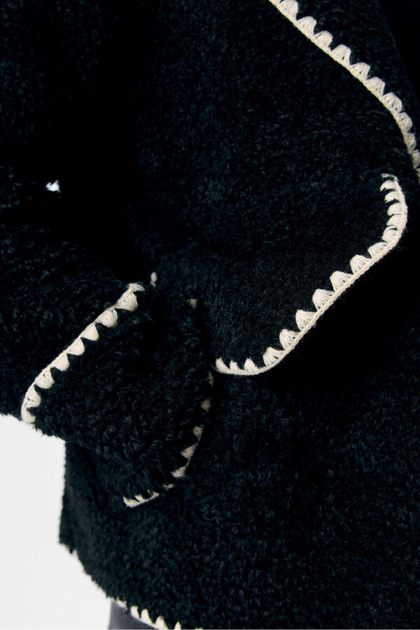 Object Chaqueta borreguillo sint&eacute;tico Negro