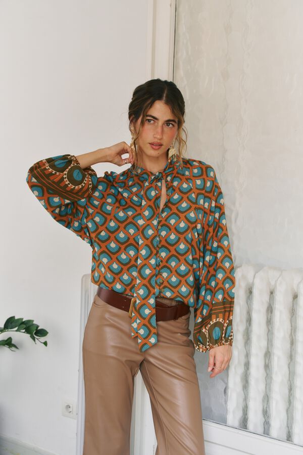 Jaase Blusa fluida Bianca Multicolor