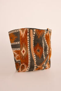 Slowlove Bolso shopper jacquard marrón