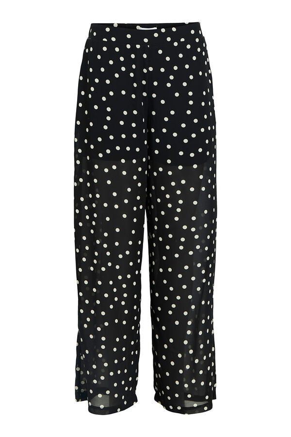 Object Pantal&oacute;n gasa estampado Negro