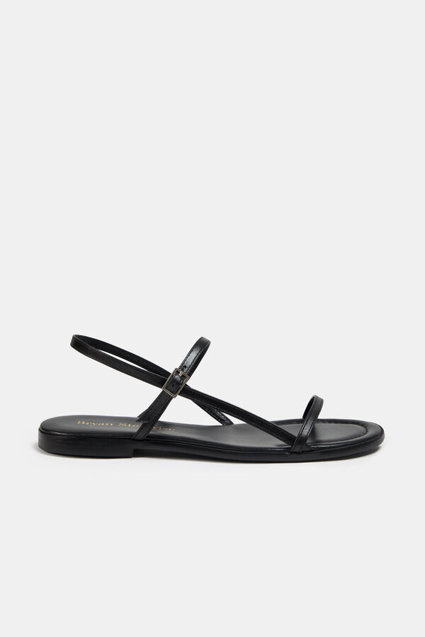 Bryan Stepwise Sandalia piel Negro