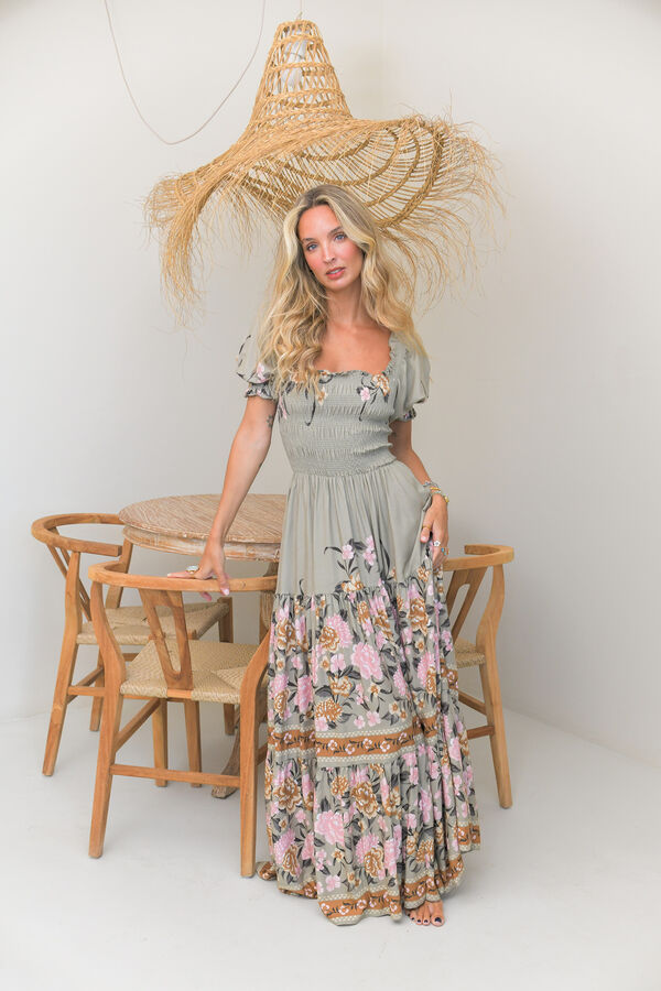 Jaase Vestido largo Claudette Kaki