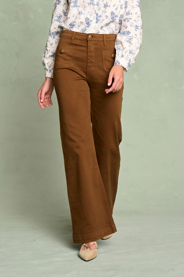 Pol&iacute;n Et Moi Pantal&oacute;n vaquero bot&oacute;n Camel Camel