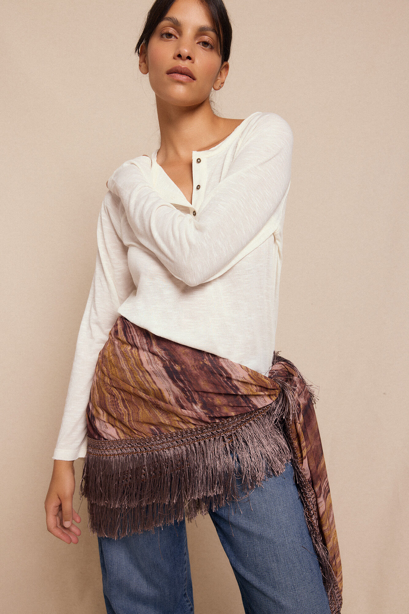 Slowlove Fular estampado flores