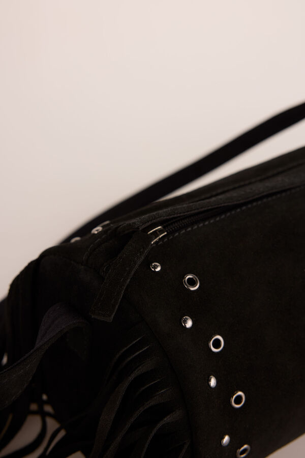 Slowlove Bolso barril flecos Negro