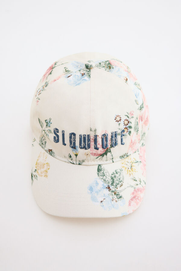 Slowlove GORRA ESTAMPADO FLORAL Estampado blanco