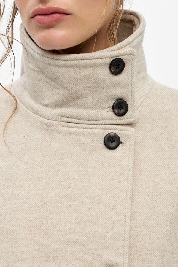 Object Chaqueta fieltro cruzada Beige
