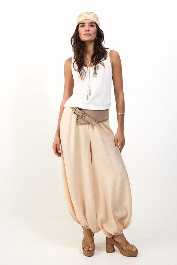 Slowlove Top tirantes botones Blanco