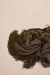 Slowlove Chal calado flecos Verde