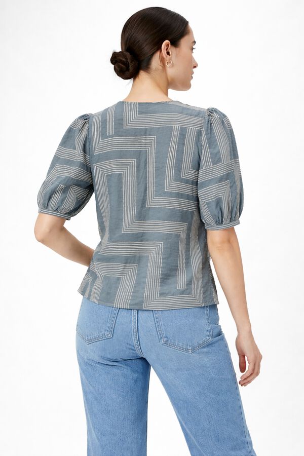 Object Blusa estampada Azul marino