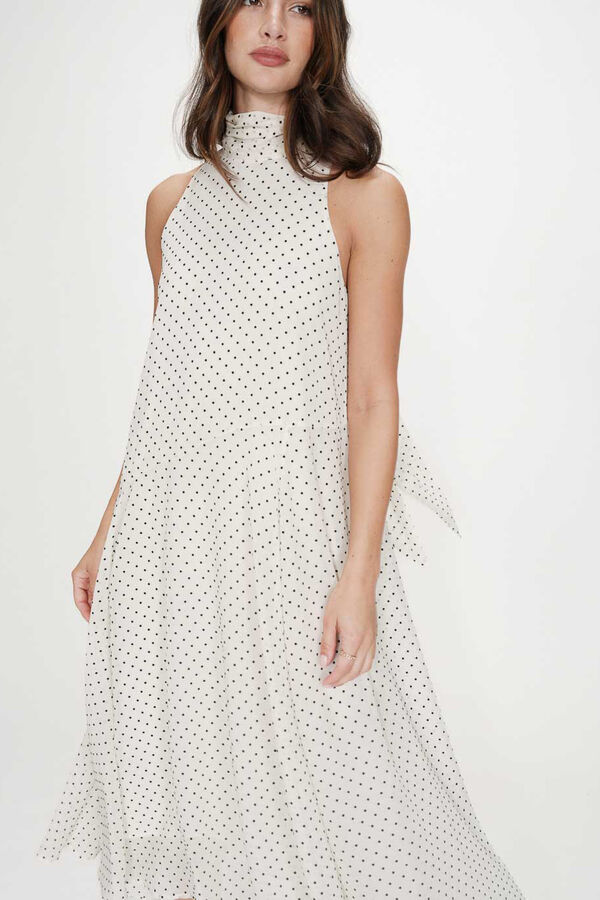 Grace & Mila Vestido cuello halter Valoria Blanco